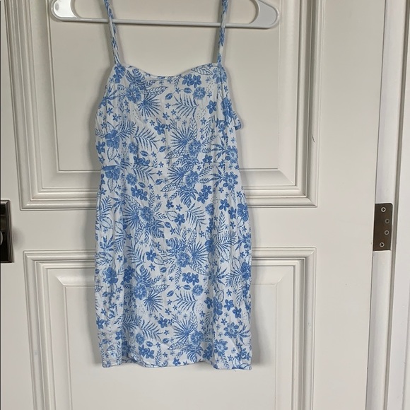 target blue and white dress